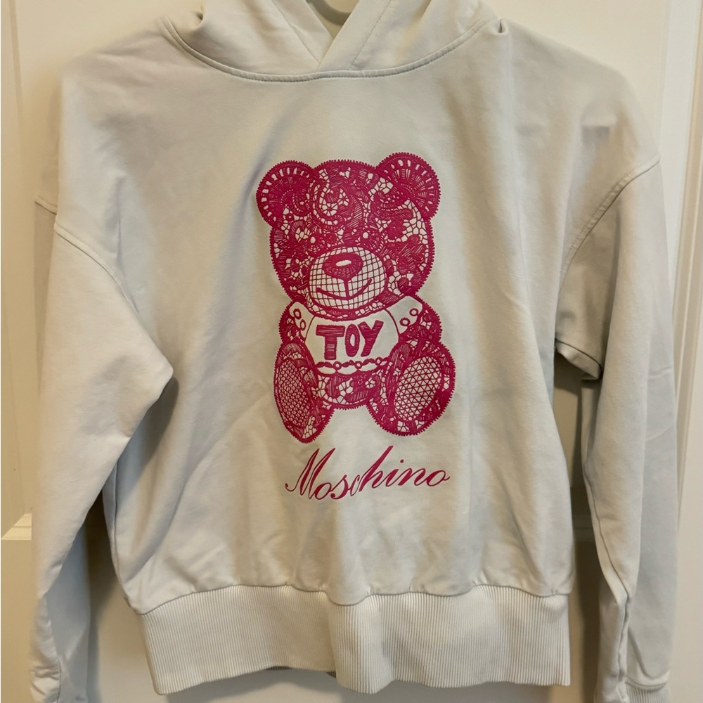 Moschino Teen White Sweatshirt
